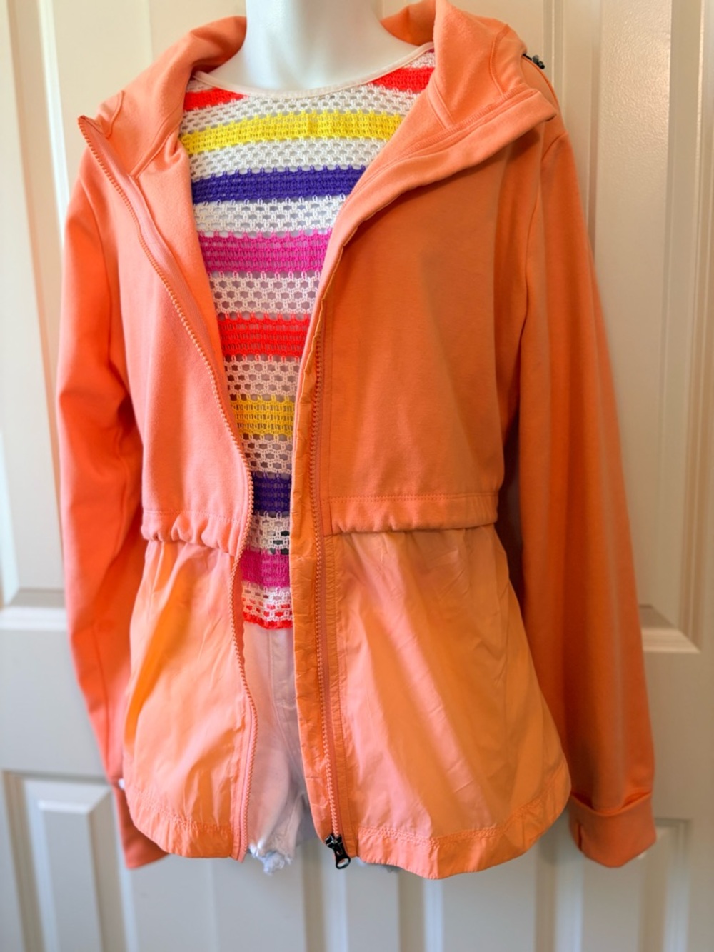 Athletic Works Peach Hooded active wear jacket, size xL